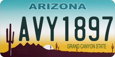 AZ license plate AVY1897