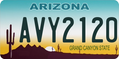 AZ license plate AVY2120