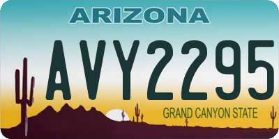 AZ license plate AVY2295