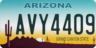 AZ license plate AVY4409
