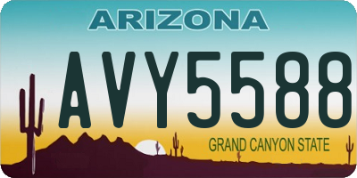 AZ license plate AVY5588