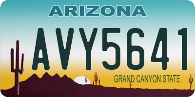 AZ license plate AVY5641