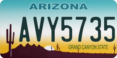 AZ license plate AVY5735