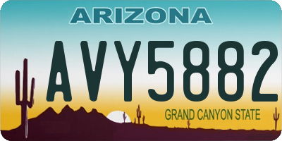 AZ license plate AVY5882