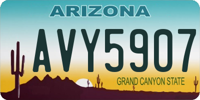 AZ license plate AVY5907