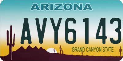 AZ license plate AVY6143