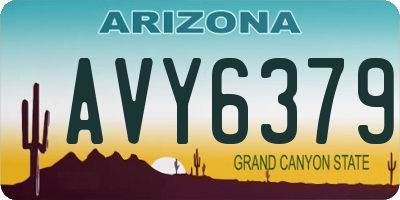 AZ license plate AVY6379
