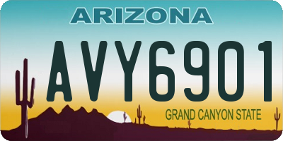 AZ license plate AVY6901