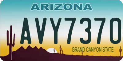 AZ license plate AVY7370