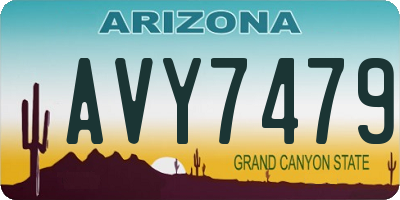 AZ license plate AVY7479