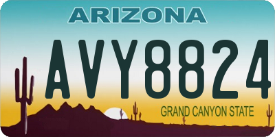 AZ license plate AVY8824