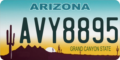 AZ license plate AVY8895