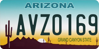 AZ license plate AVZ0169