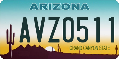 AZ license plate AVZ0511