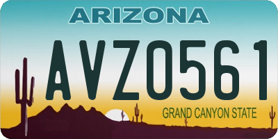 AZ license plate AVZ0561