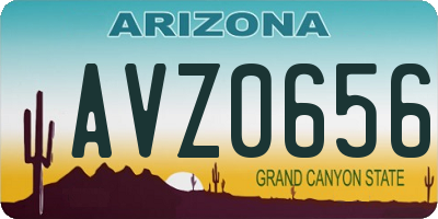 AZ license plate AVZ0656