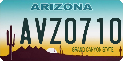 AZ license plate AVZ0710