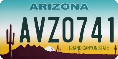 AZ license plate AVZ0741