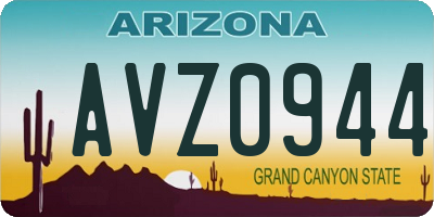 AZ license plate AVZ0944