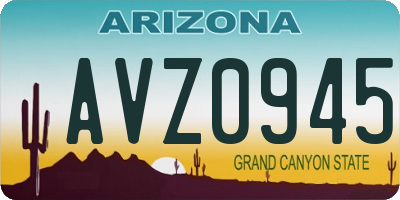 AZ license plate AVZ0945