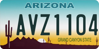 AZ license plate AVZ1104