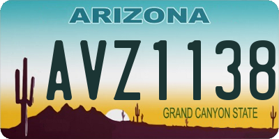 AZ license plate AVZ1138