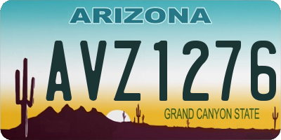 AZ license plate AVZ1276