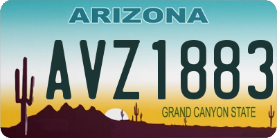 AZ license plate AVZ1883