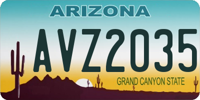 AZ license plate AVZ2035