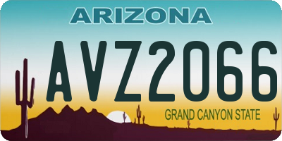 AZ license plate AVZ2066
