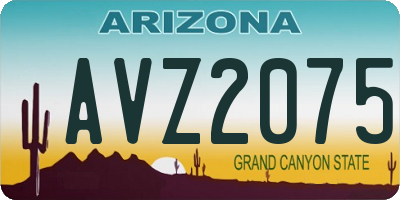 AZ license plate AVZ2075