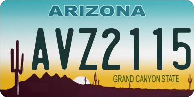AZ license plate AVZ2115