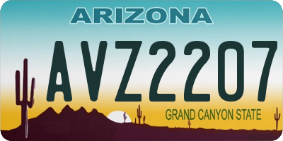AZ license plate AVZ2207