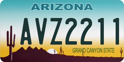 AZ license plate AVZ2211