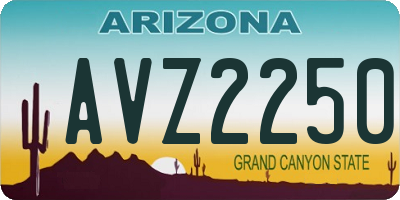 AZ license plate AVZ2250