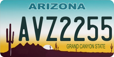 AZ license plate AVZ2255
