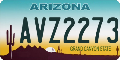 AZ license plate AVZ2273