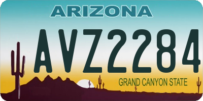 AZ license plate AVZ2284