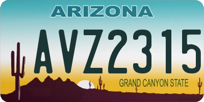 AZ license plate AVZ2315