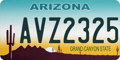 AZ license plate AVZ2325