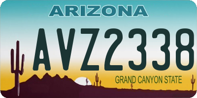 AZ license plate AVZ2338