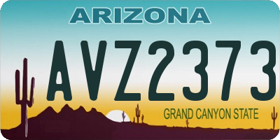 AZ license plate AVZ2373