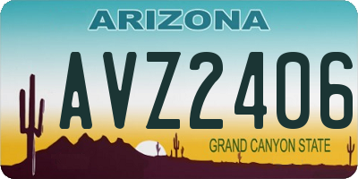 AZ license plate AVZ2406