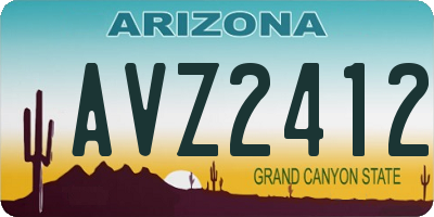 AZ license plate AVZ2412