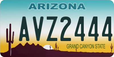 AZ license plate AVZ2444