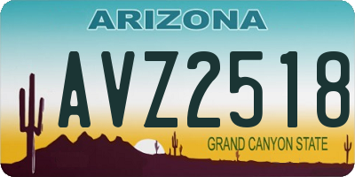 AZ license plate AVZ2518