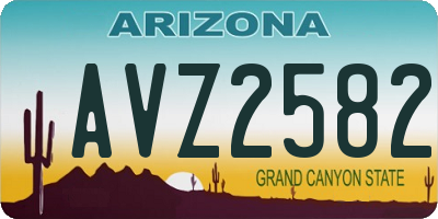 AZ license plate AVZ2582