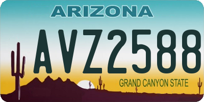 AZ license plate AVZ2588