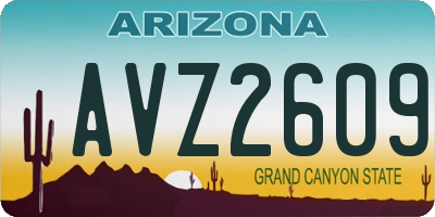 AZ license plate AVZ2609