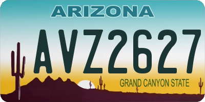 AZ license plate AVZ2627